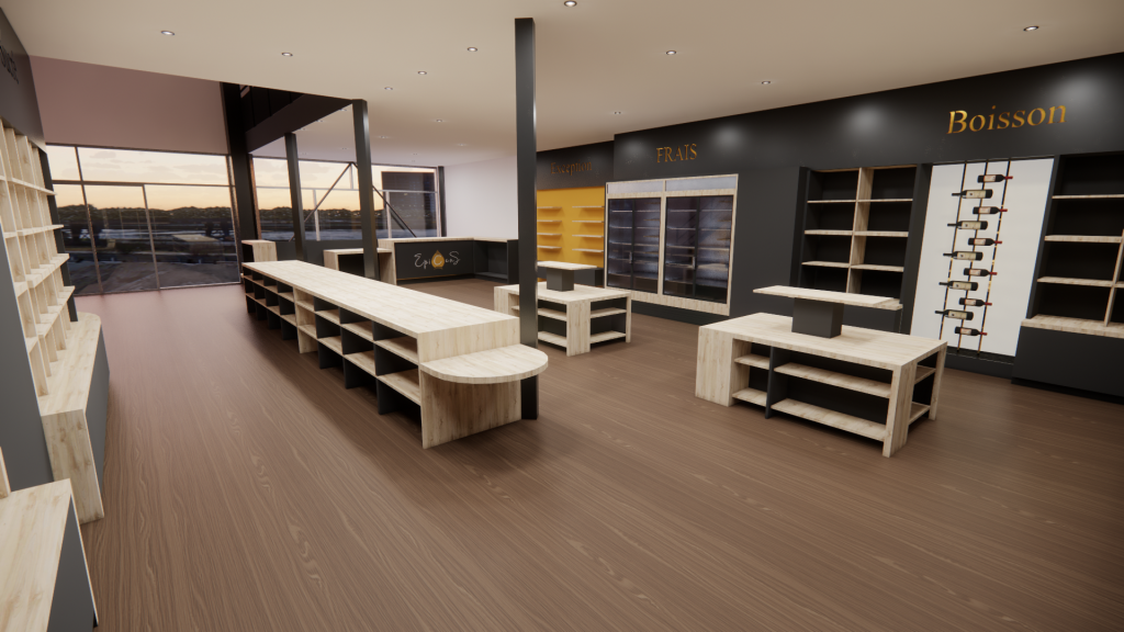 Salaise-sur-Sanne - Renovação de um espaço comercial para uma charcutaria de luxo 3 - Sabrina Guimarães PROJECTO 6 3D EPICENS 3 - Sabrina Guimarães