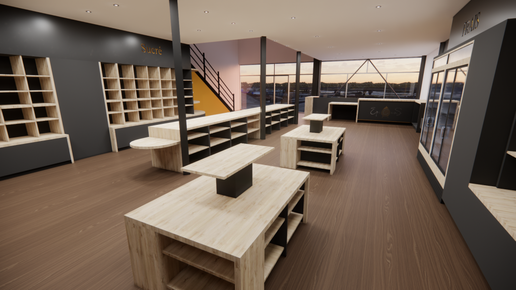 Salaise-sur-Sanne - Renovação de um espaço comercial para uma charcutaria de luxo 4 - Sabrina Guimarães PROJECTO 6 3D EPICENS 4 - Sabrina Guimarães