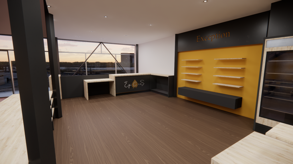 Salaise-sur-Sanne - Renovação de um espaço comercial para uma charcutaria de luxo 5 - Sabrina Guimarães PROJECTO 6 3D EPICENS 5 - Sabrina Guimarães